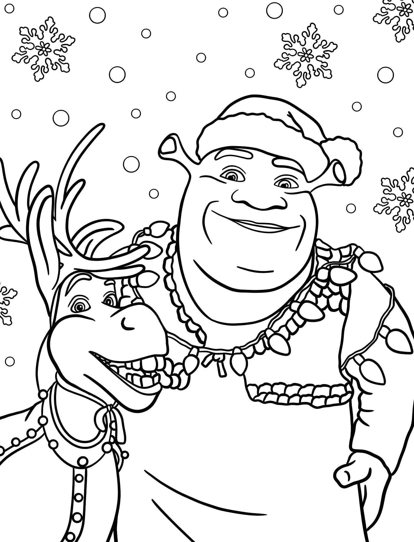 Шрек и Осел на Рождество №11349. Принцессы. Принцесса Фиона и Шрек (Shrek).