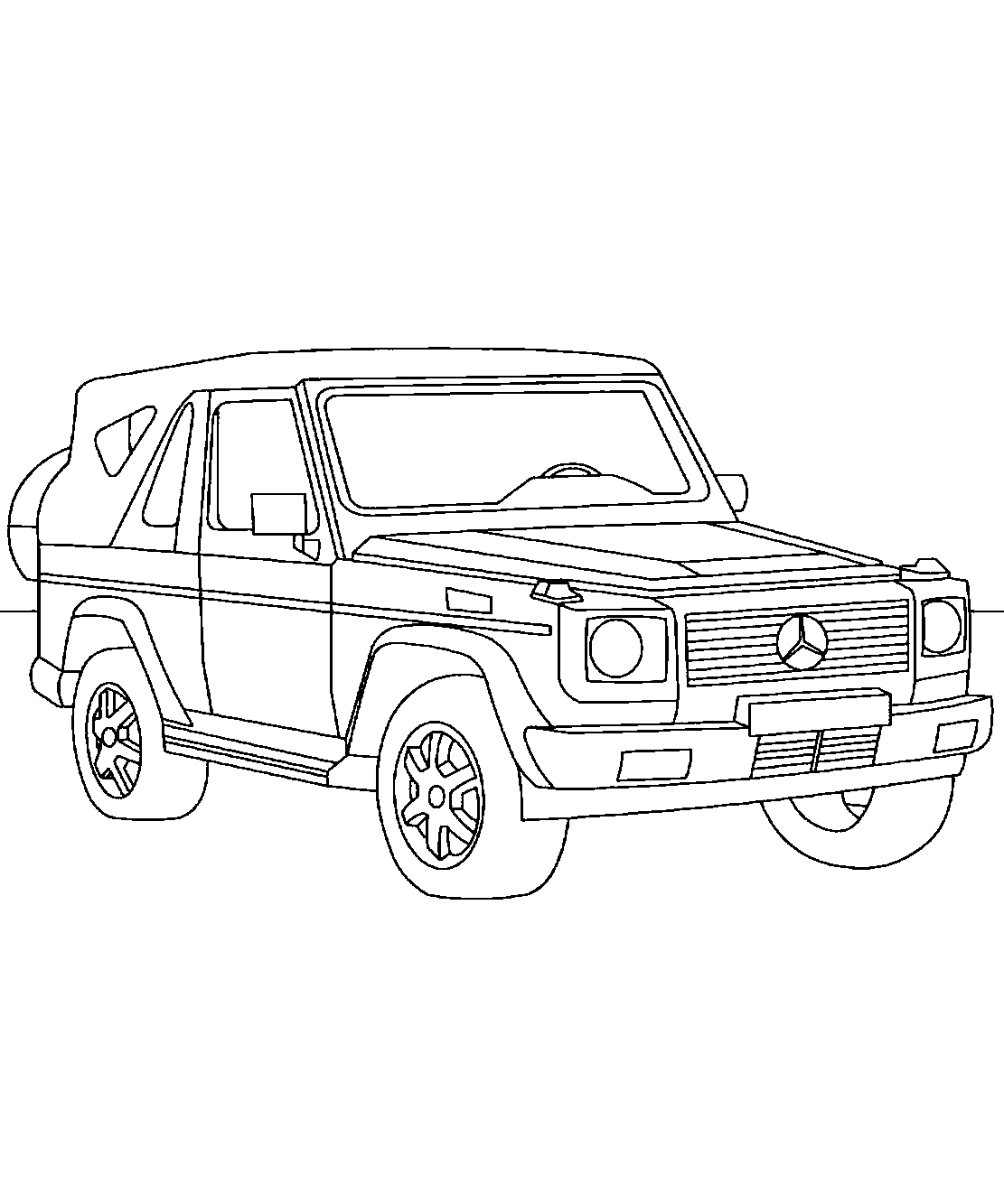 Mercedes G class. Раскраски машины для мальчиков №1207. Раскраски для мальчиков по категориям. Машины.