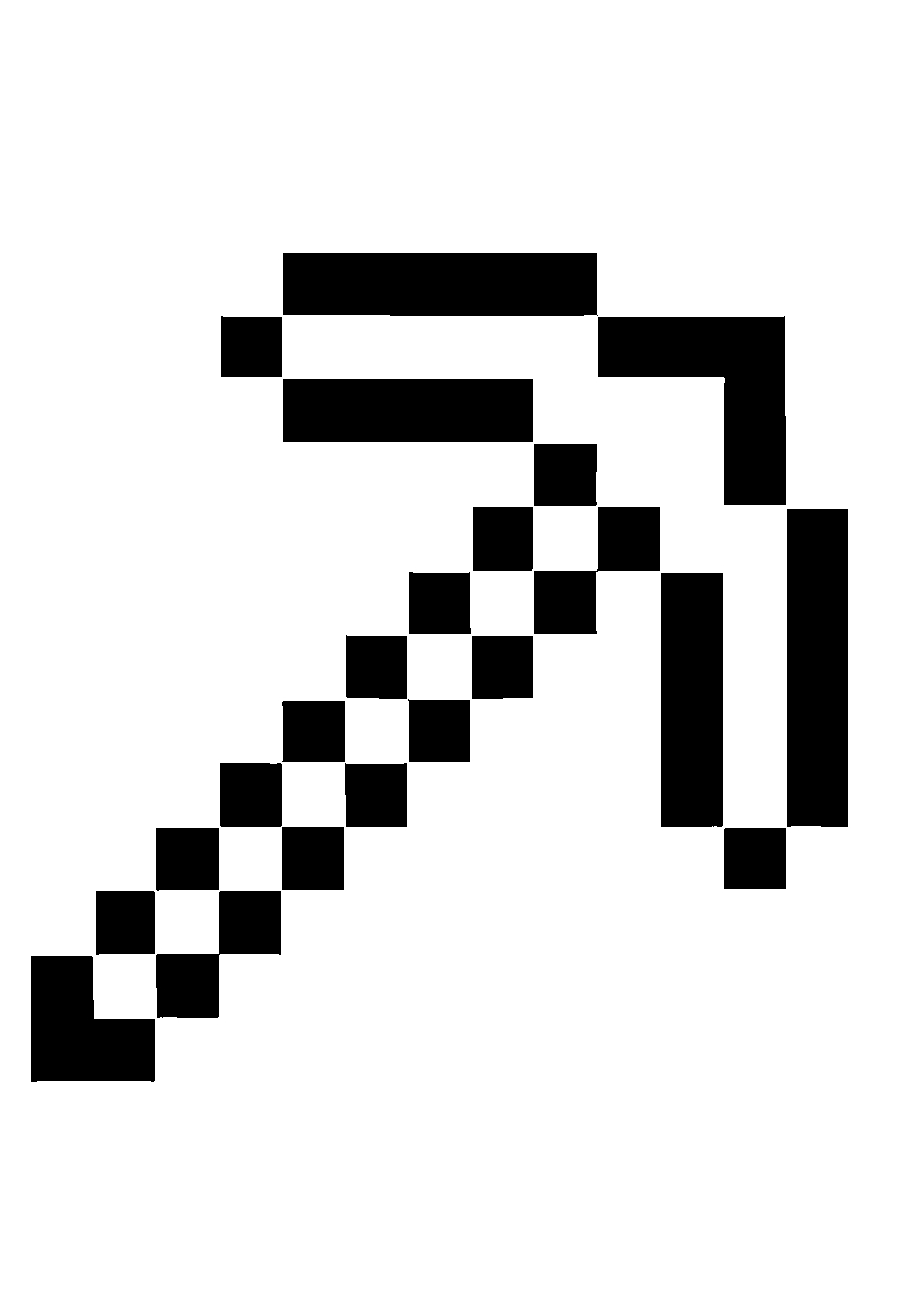 Кирка №204. Раскраски для мальчиков по категориям. Minecraft.