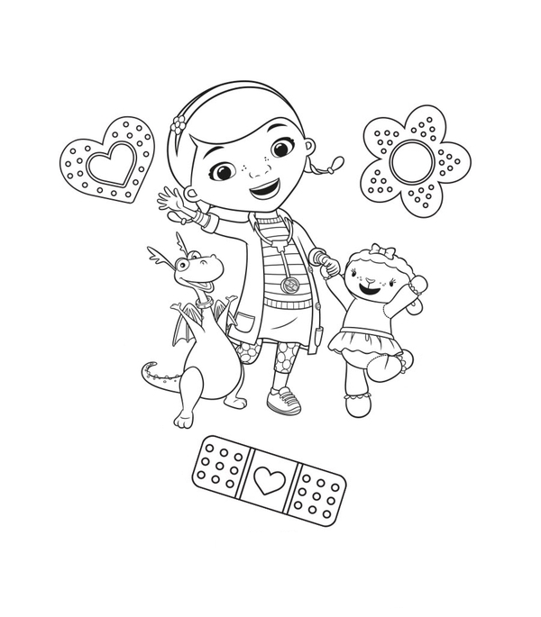 Дотти Стаффи и Лэмми №5253. Популярные раскраски. Раскраски из мультиков.