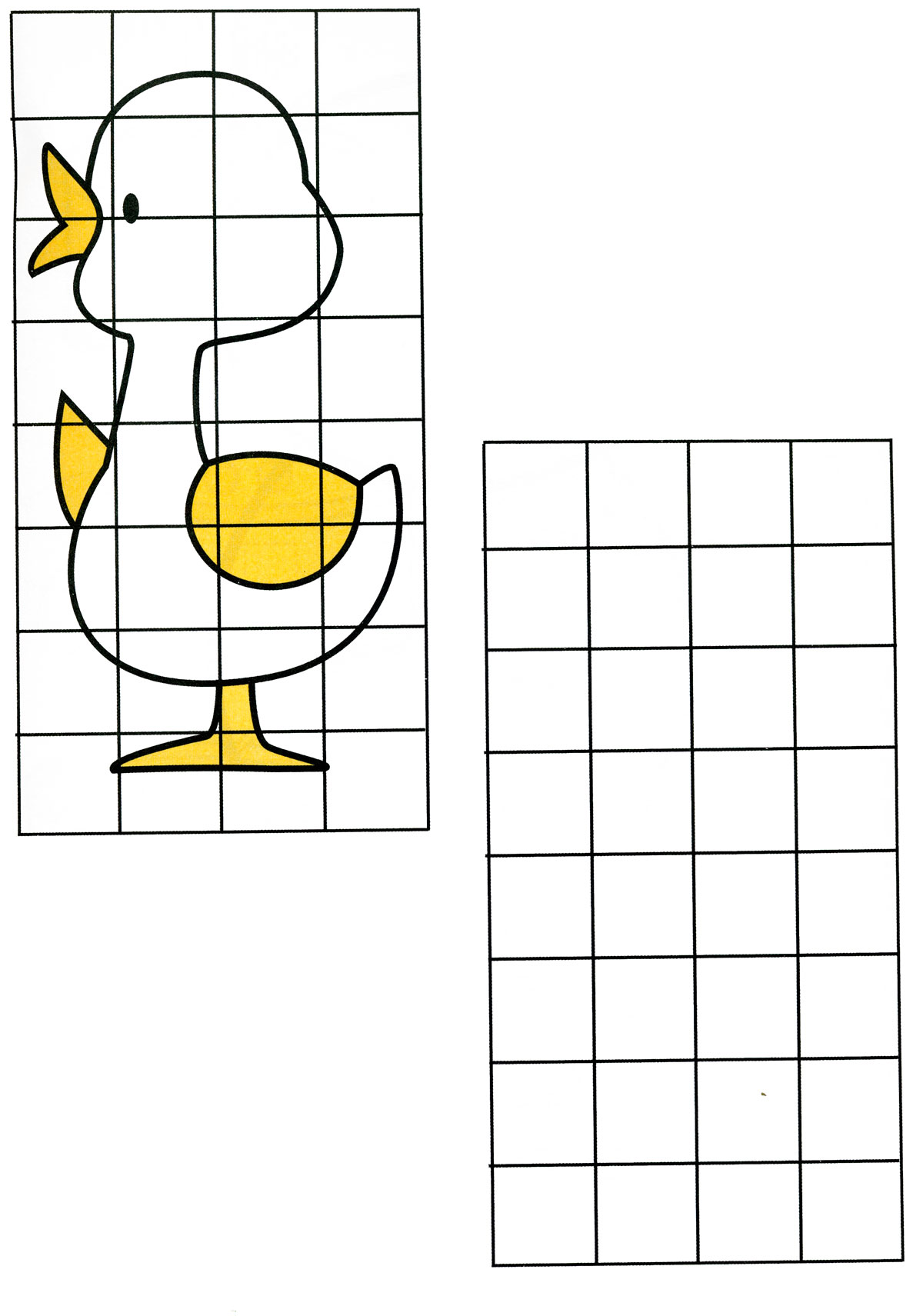 Рисование по клеточкам. Гусёнок №841. Рисование. Лёгкое рисование с примерами.