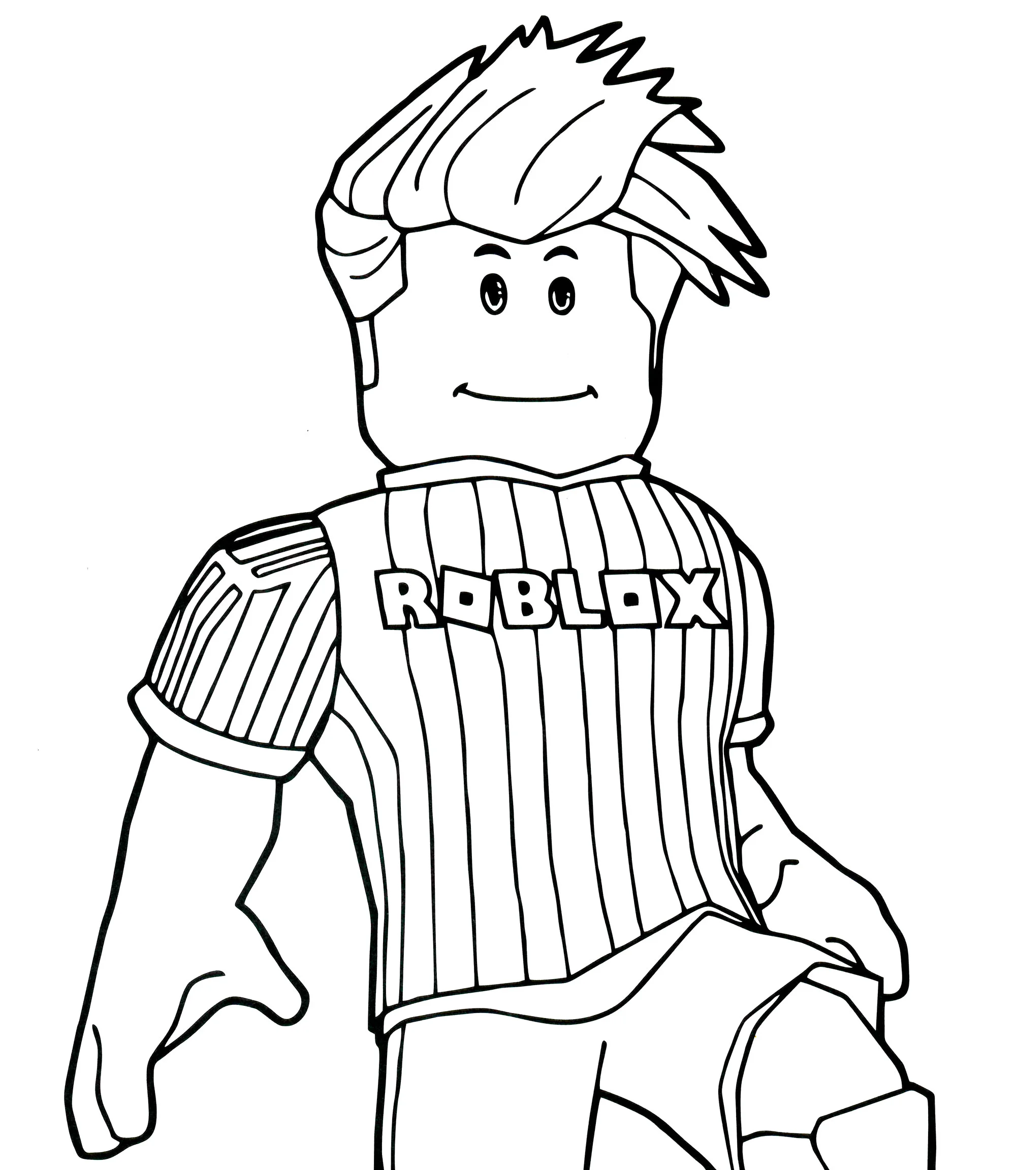 Роблокс персонаж футболист, раскраска Roblox №10278. Популярные раскраски. Роблокс.