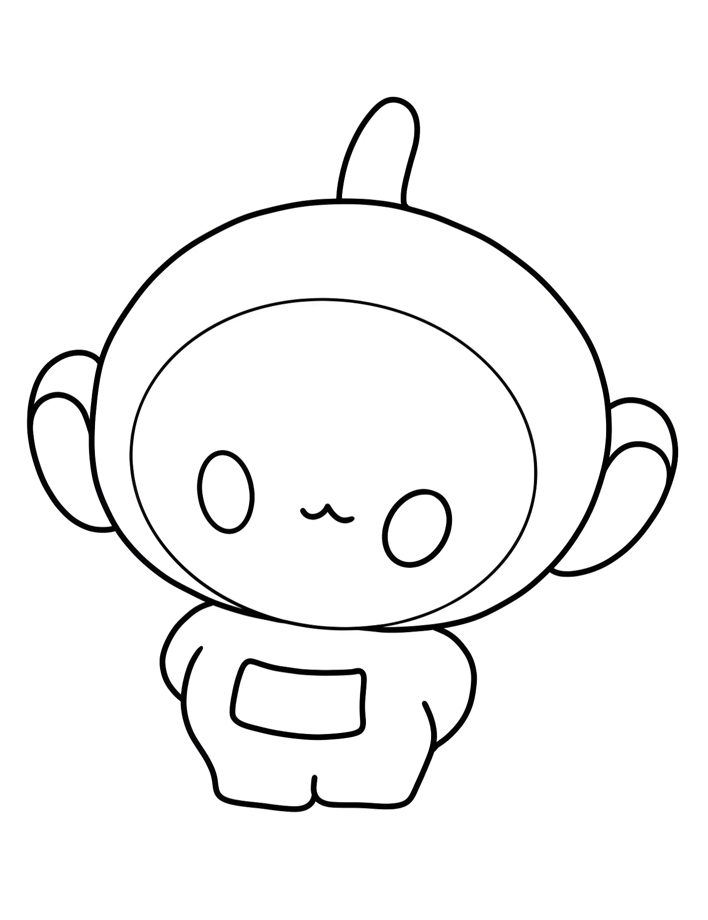 Милый персонаж для детей №10088. Раскраски из мультиков. Телепузики (Teletubbies).