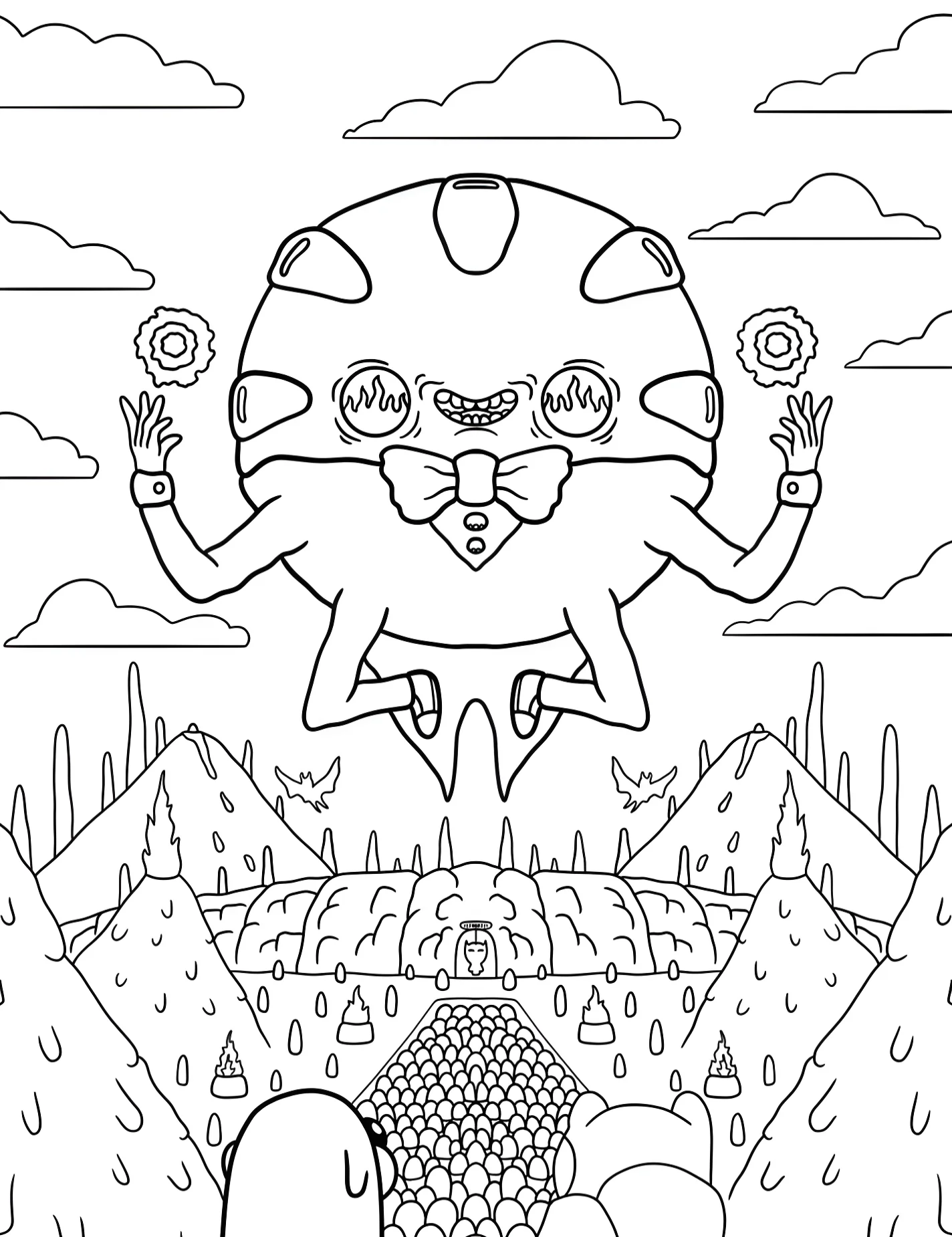 Забавный дворецкий №8280. Раскраски из мультиков. Время приключений (Adventure Time).
