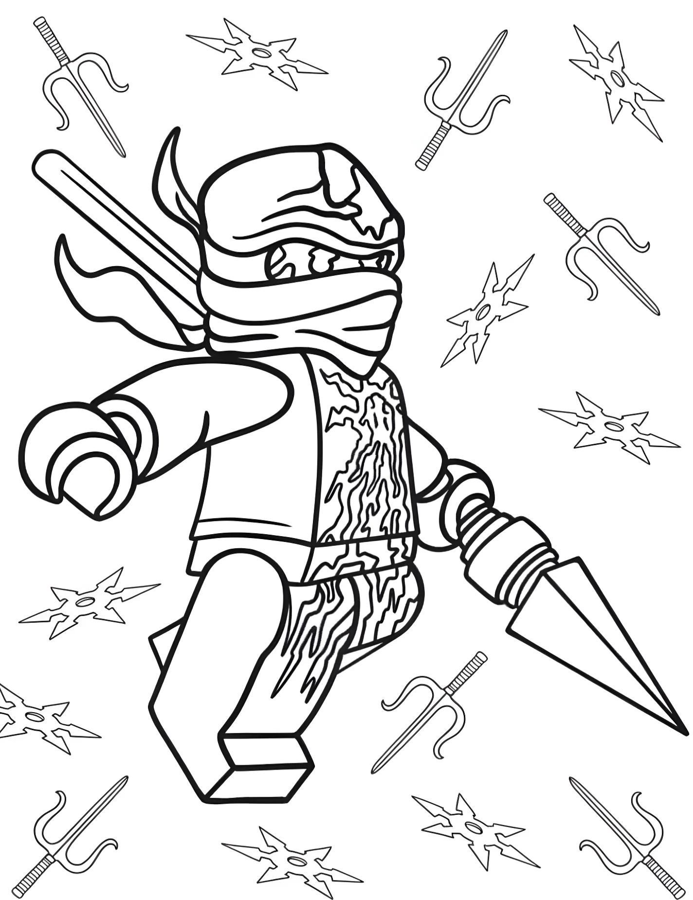 Джей Уокер для детей №8958. Раскраски из мультиков. ЛЕГО Ниндзяго (LEGO Ninjago).