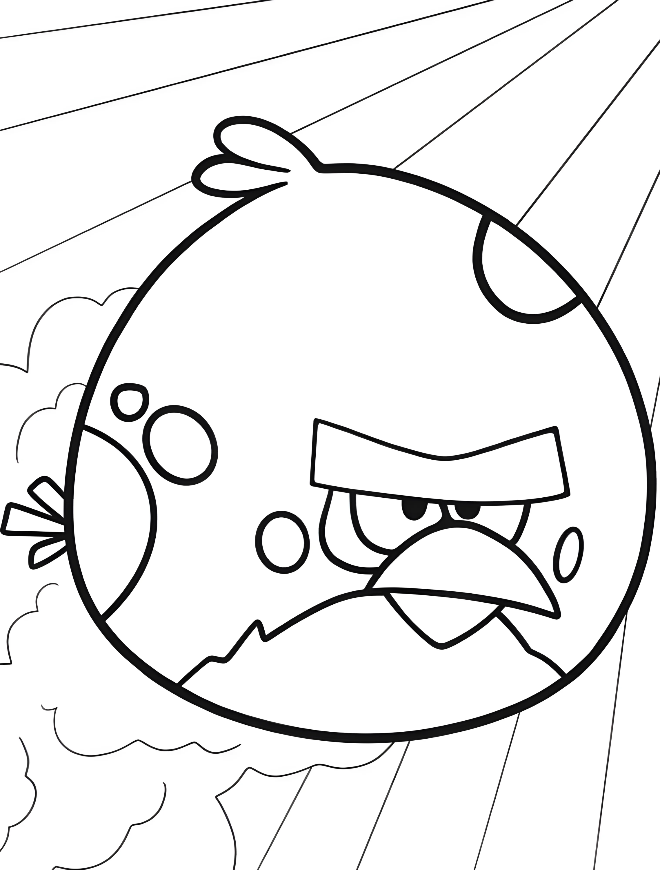 Злой Птица Терентий для детей №6005. Раскраски из игр. Злые птички (Angry Birds).