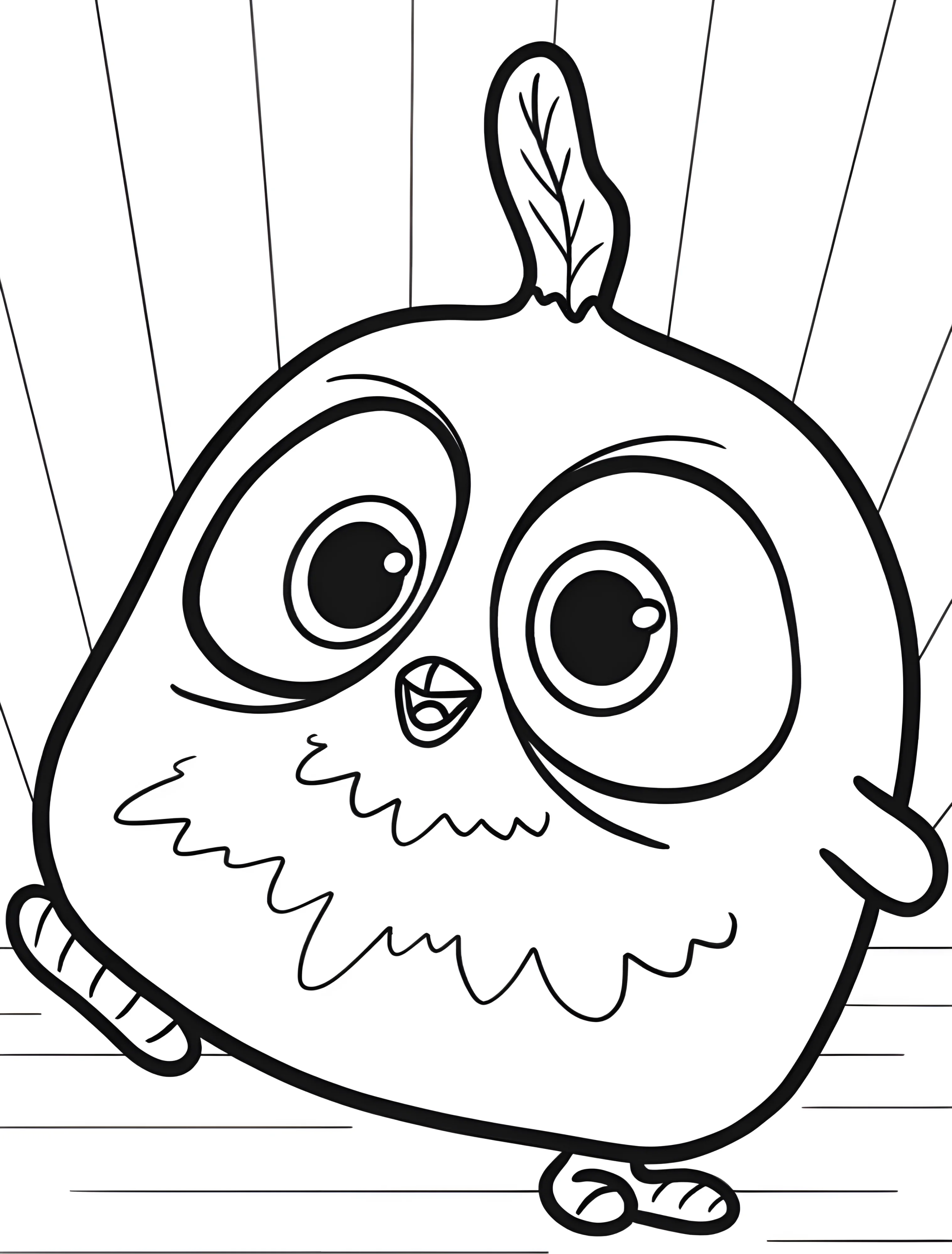 Забавный Angry Birds для детей №6011. Раскраски из игр. Злые птички (Angry Birds).