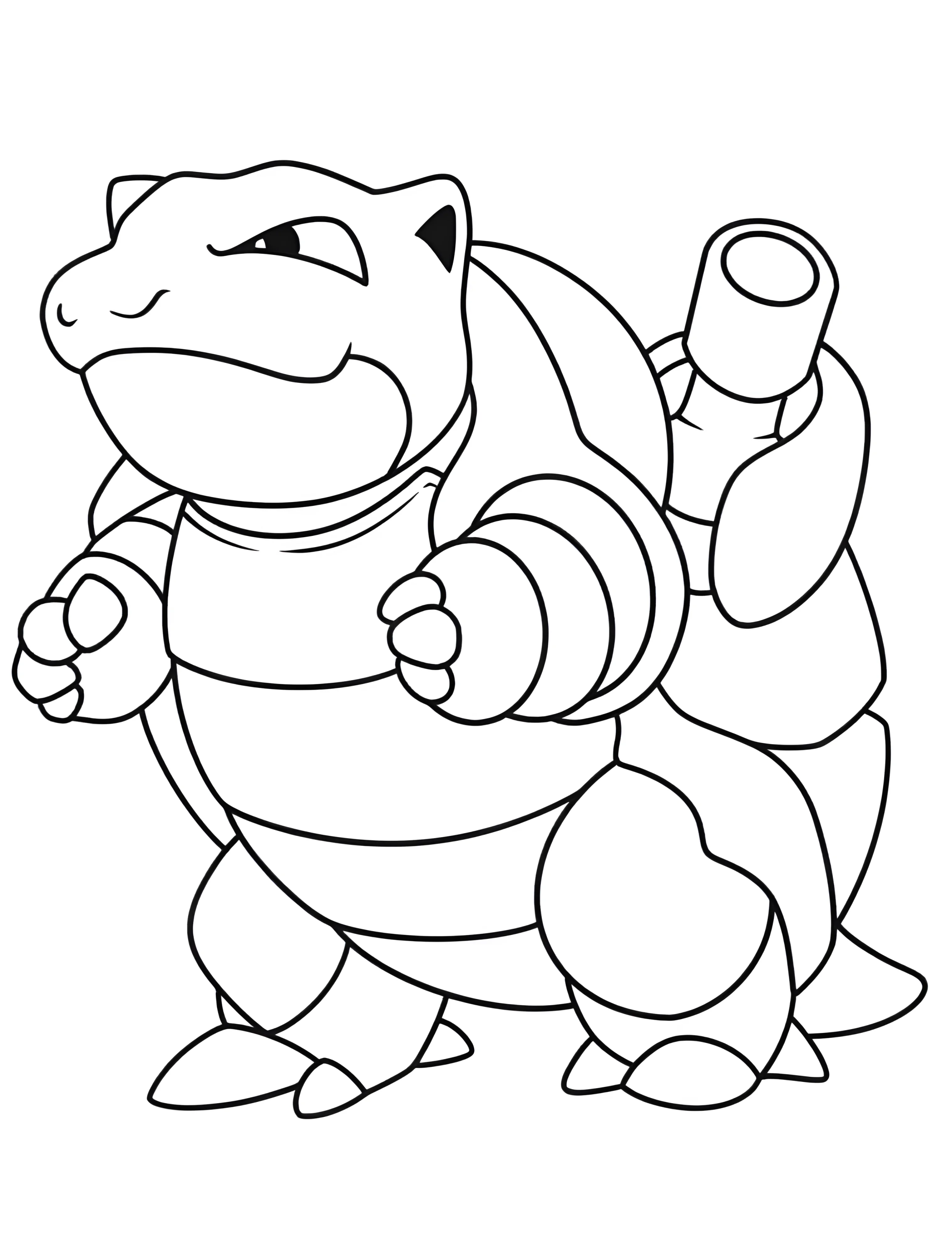 Забавный Бластойз для раскрашивания №7352. Раскраски из игр. Покемон (Pokemon).