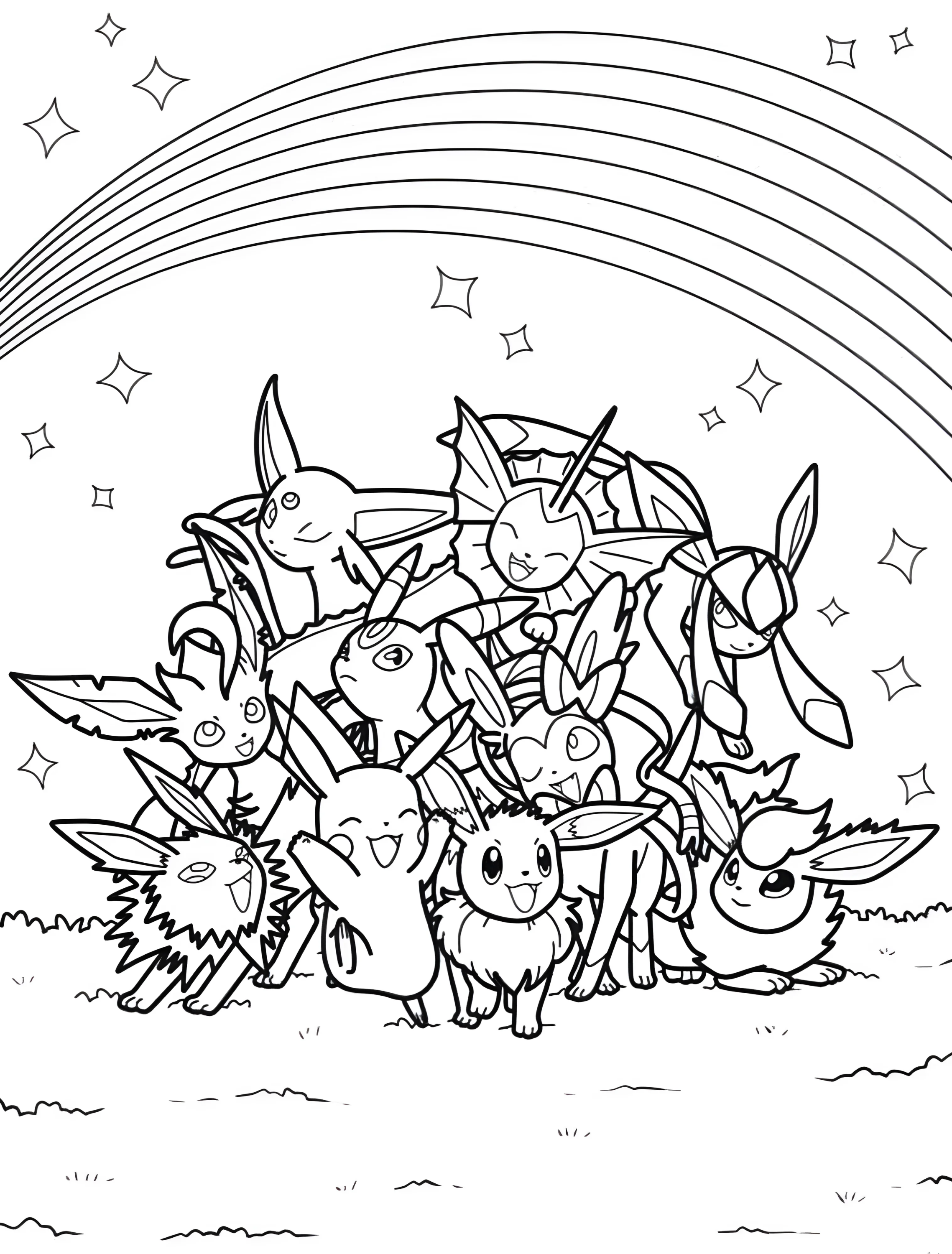Покемоны для детей и малышей №7434. Раскраски из игр. Покемон (Pokemon).