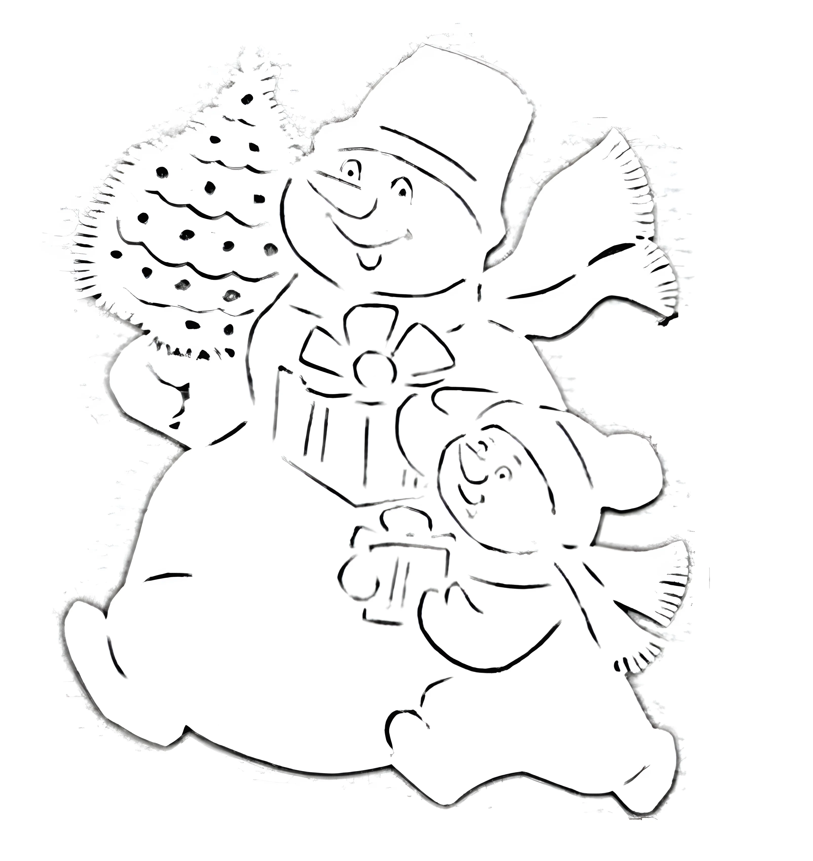 Сказочные персонажи на окна №6237. Шаблоны и вытынанки. Шаблоны писем.