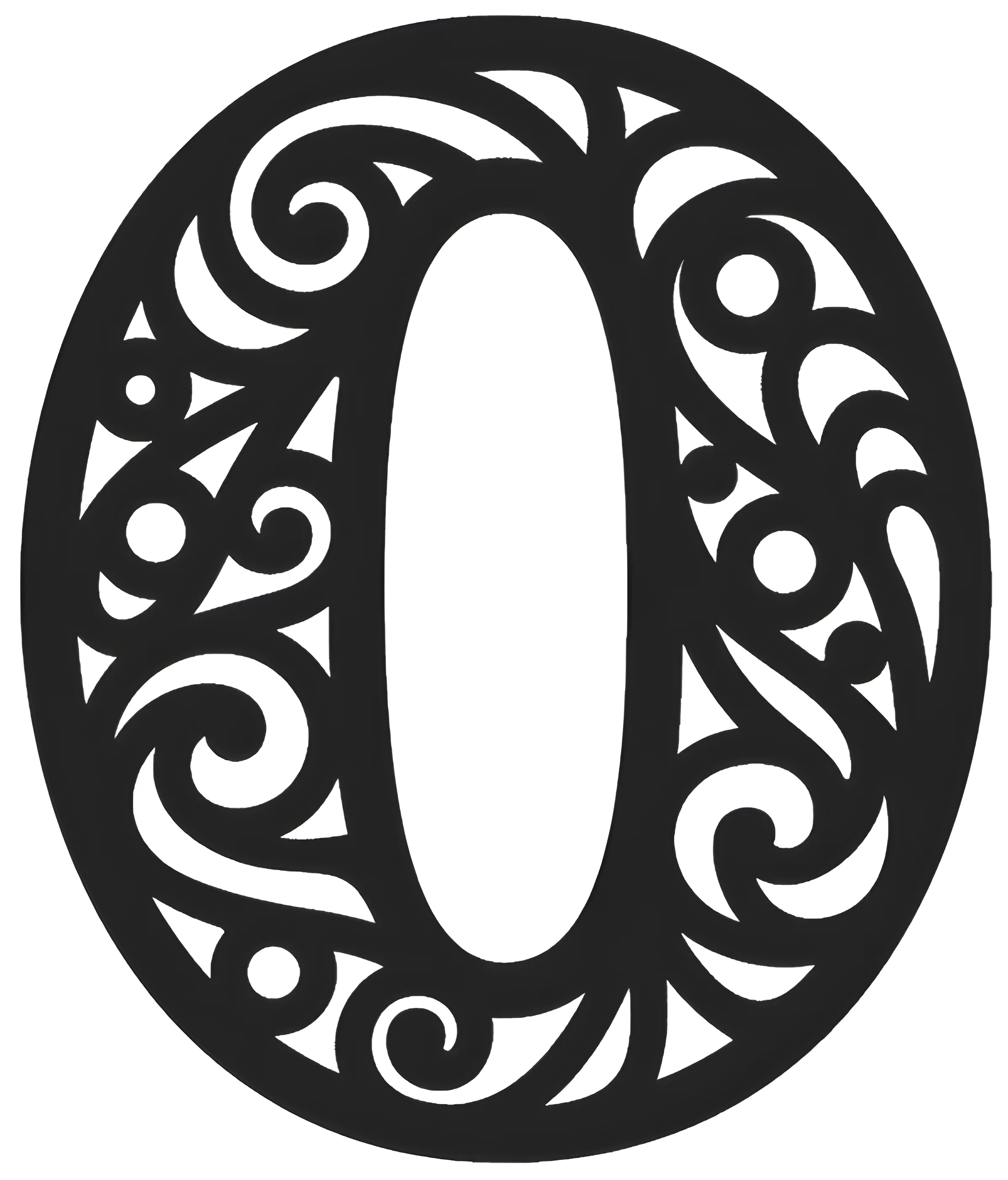 Цифра 0 для вырезания на окно №6142. Шаблоны и вытынанки. Цифры, вытынанки с цифрами.