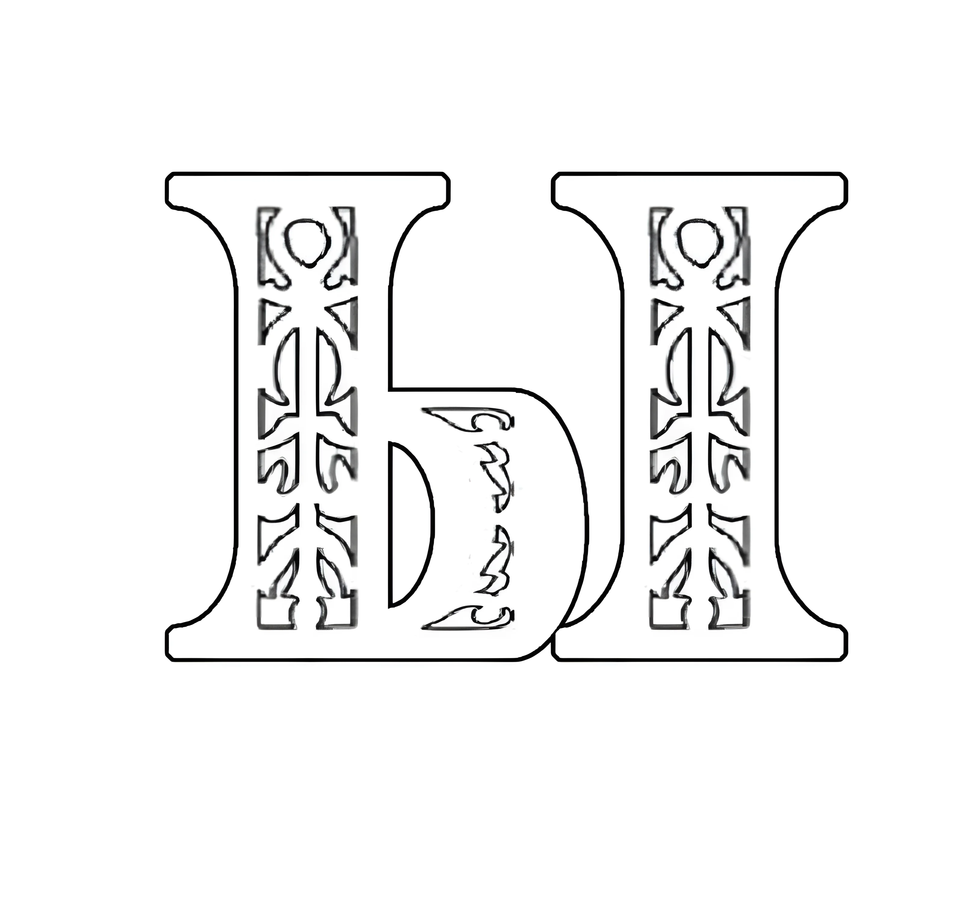 Красивые резные буквы №5362. Шаблоны и вытынанки. Буквы, вытынанки с буквами, азбука.