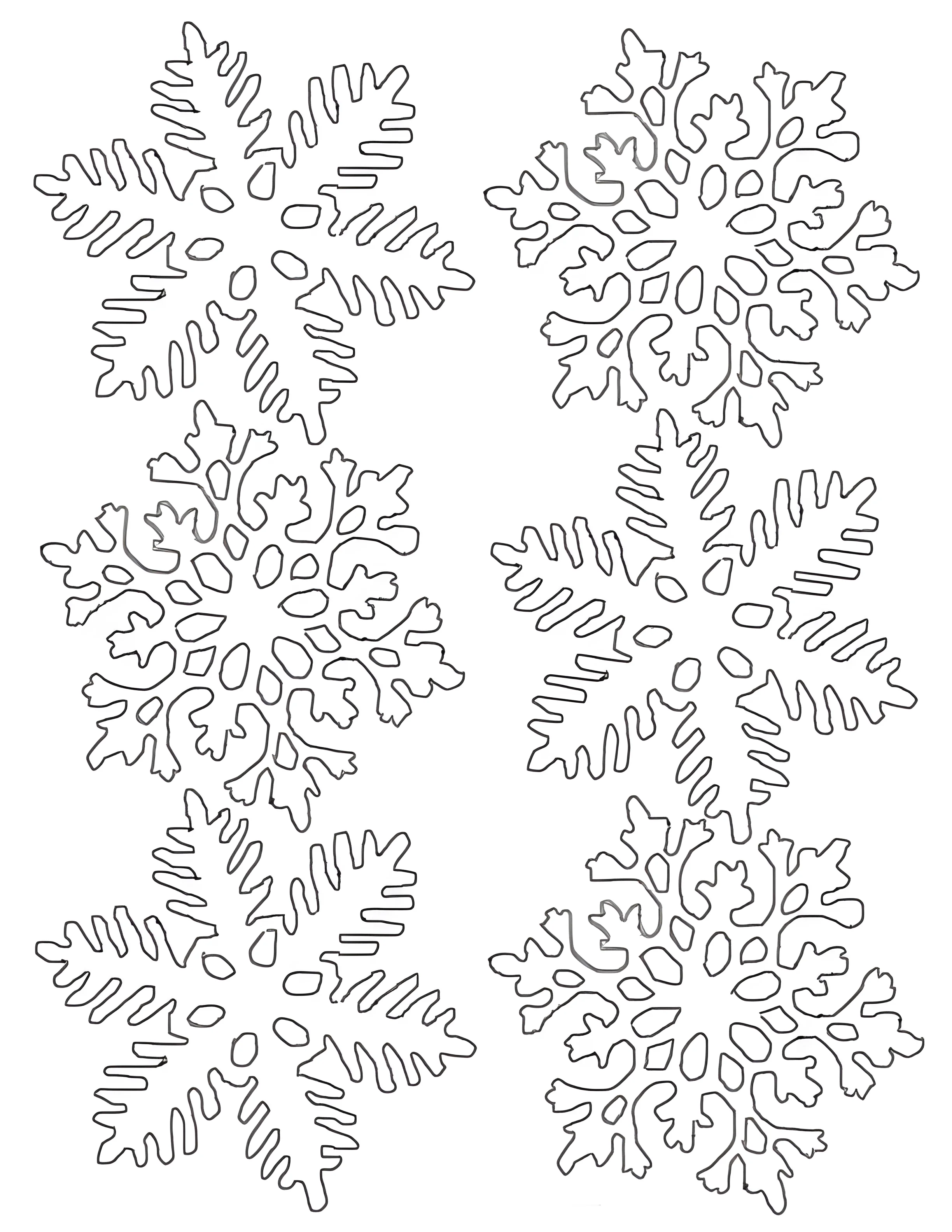 Новогодние вытынанки снежинки №2108. Шаблоны и вытынанки. Большие вытынанки снежинок
.