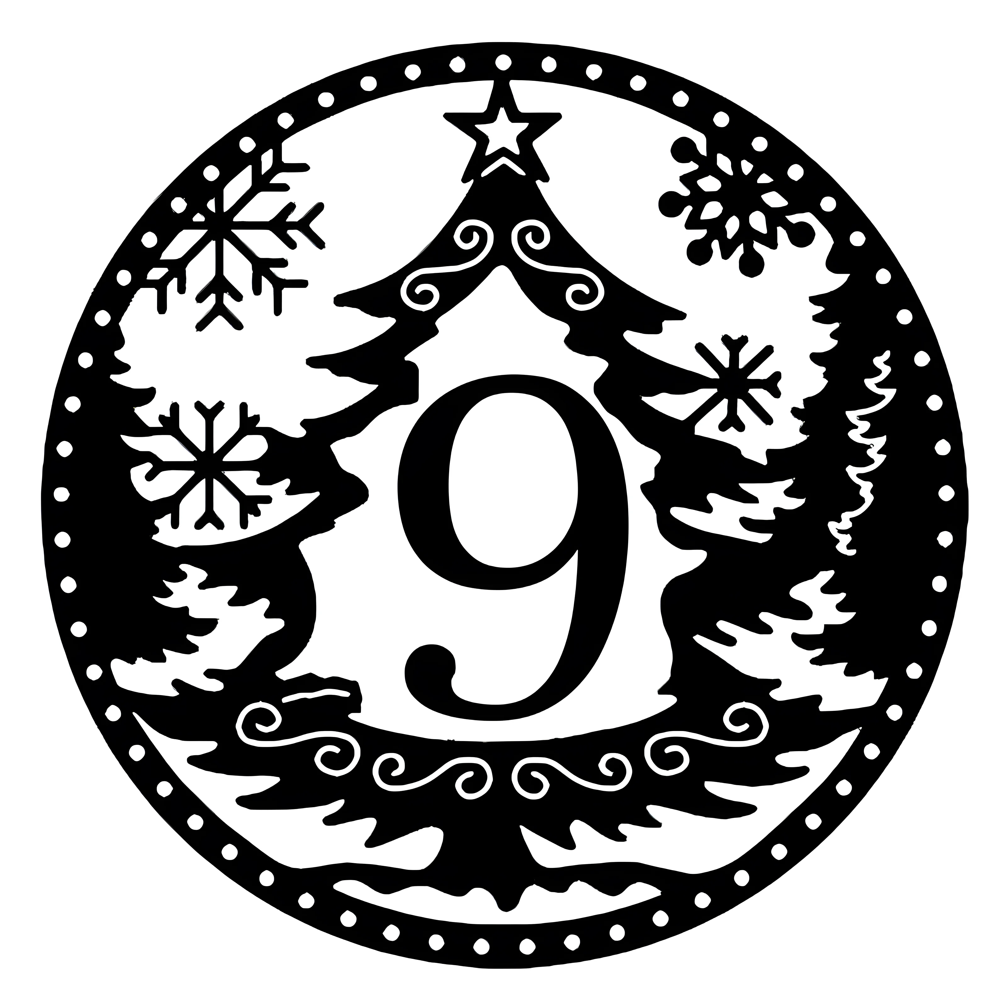 Новогодние буквы трафареты №5819. Шаблоны и вытынанки. Цифры, вытынанки с цифрами.